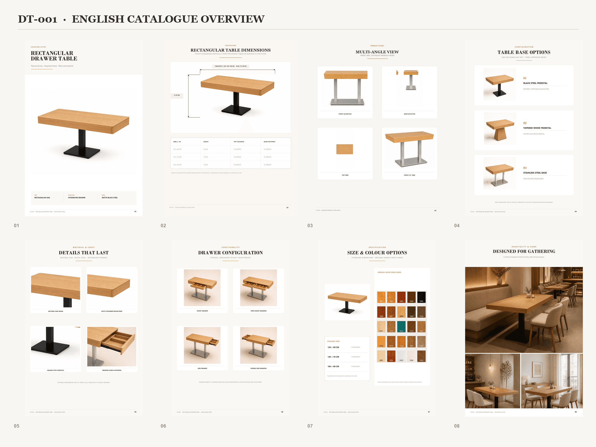DT-001 · Catalogue overview